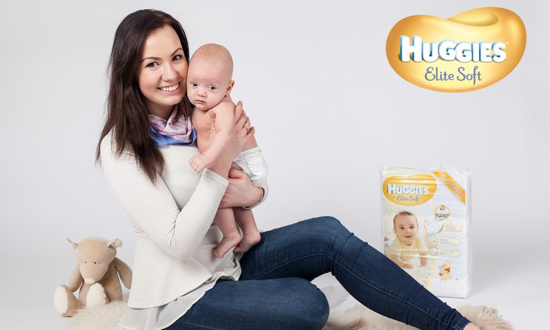 Подгузники для новорожденных Huggies@ Elite Soft тестирует Мирко