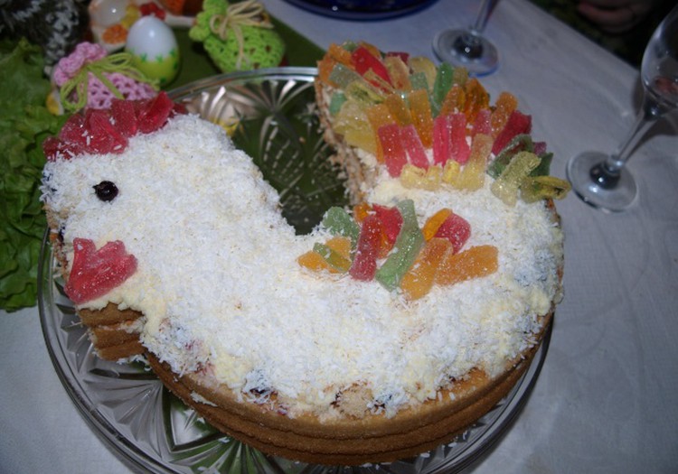 Пасхально-именинный торт "Петушок"