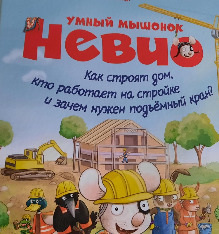 Книжный клуб: "Умный мышонок Невио. Как строят дом, кто работает на стройке и зачем нужен подъёмный кран?"