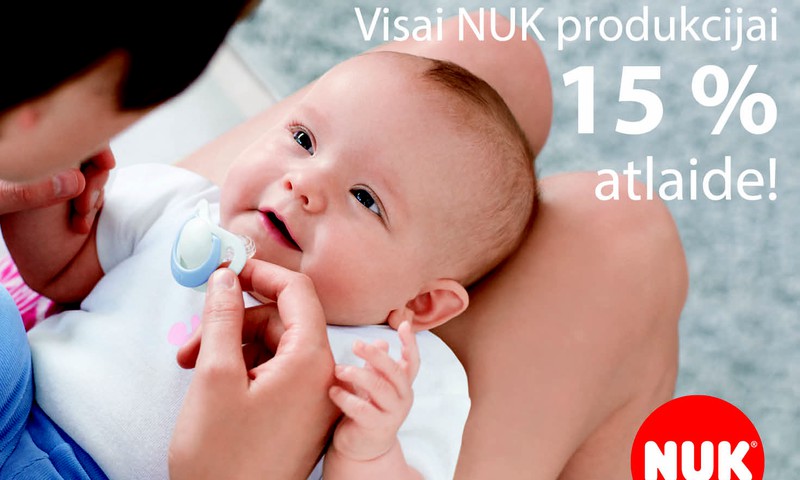 В апреле скидка на продукцию NUK - 15%! Используй возможность сэкономить!