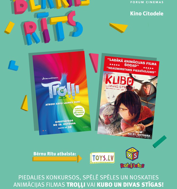 22 и 23 октября приглашаем на утренник в Kino Citadele сразу на ДВА мультфильма!