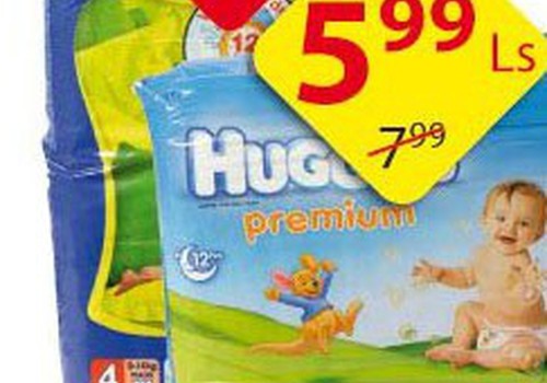 В магазинах IKI Huggies® Premium только за 5,99Ls!