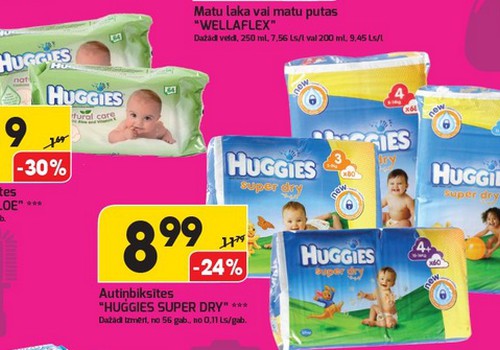 Скидки на Huggies в  Iki