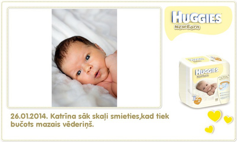 Катрина растёт вместе с Huggies® Newborn: 92 день