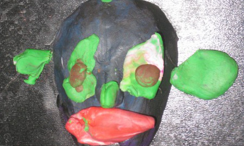 Африканская маска из пластилина