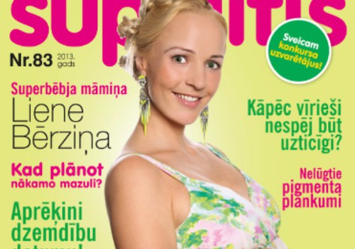 Вышел новый выпуск журнала "Šūpulītis", на обложке которого мама Супер Крохи Лиeне Берзиня