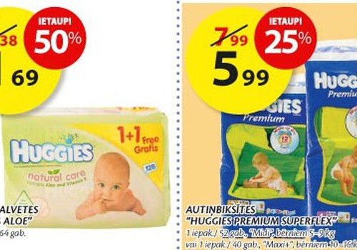 Предложение недели на подгузники и влажные салфетки Huggies®!