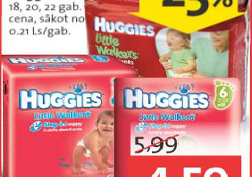 Сэкономь, покупая подгузники Huggies® Little Walkers®!