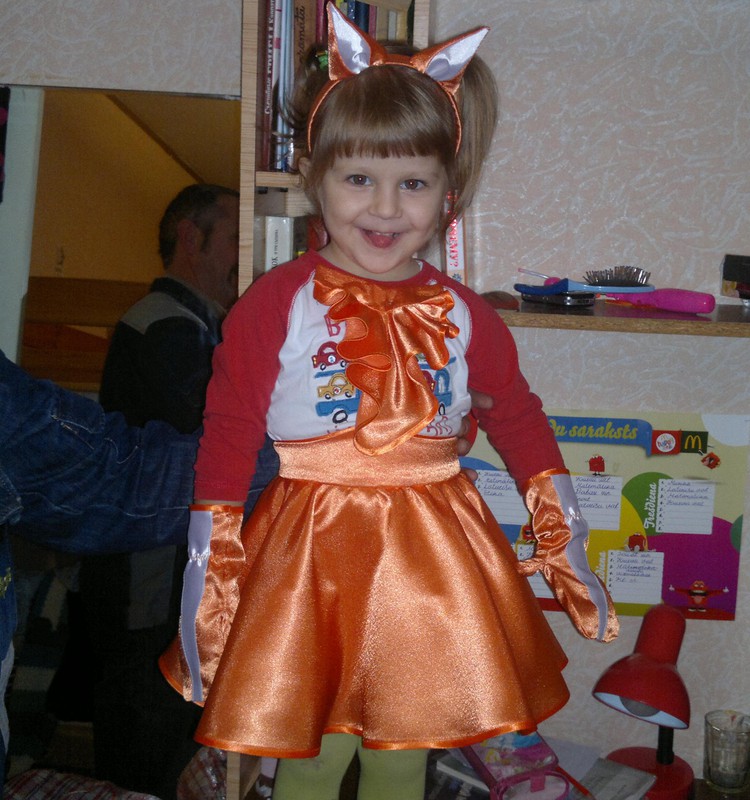 Детский костюм лисички для утренника и новогодних праздников. Шьем самостоятельно