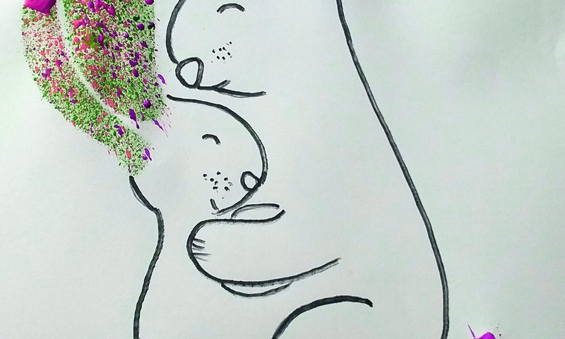 Рисунок на День матери в подарок маме