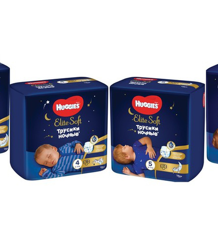 НОВИНКА! Ночные подгузники-трусики Huggies® Elite Soft