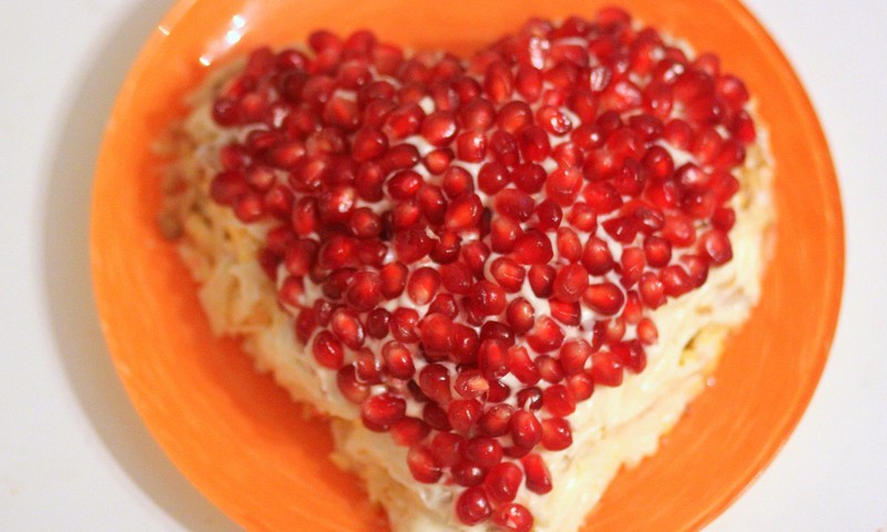 Салат для любимого «Мое сердце - твое»