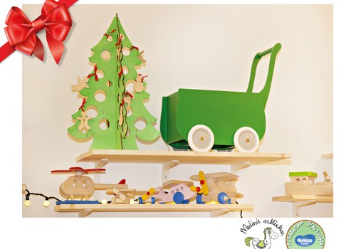 Праздничный каталог подарков Huggies®: деревянные игрушки для детей