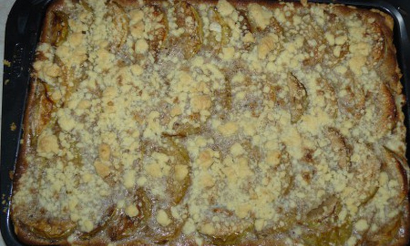 Яблочный пирог из песочного теста