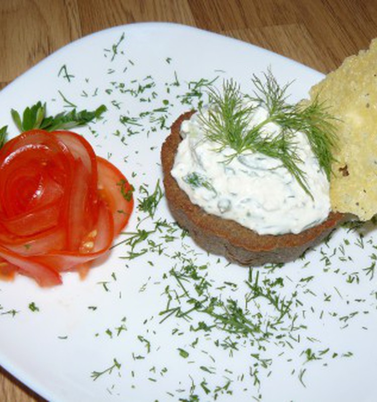 №15 Хлебные тарталетки с творожным салатом