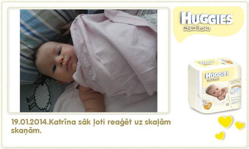Катрина растёт вместе с Huggies® Newborn: 85 день