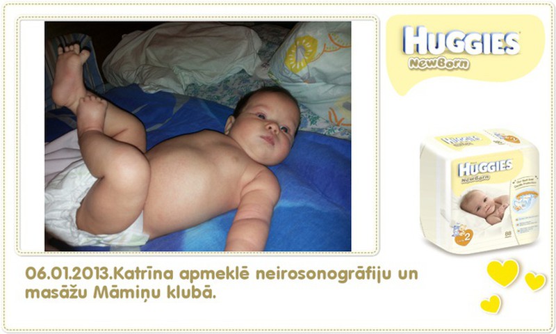 Катрина растёт вместе с Huggies® Newborn: 70 день