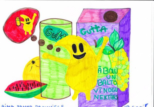 ФОТО: Дети рисуют упаковку для нектаров Gutta