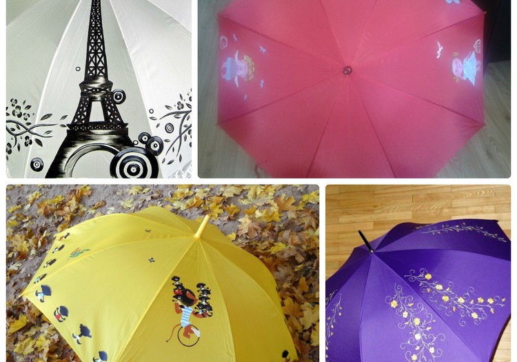 Зонты, ручная роспись.