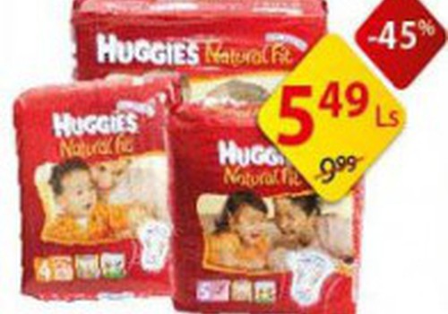 Покупай в магазинах "IKI" Huggies Natural Fit со скидкой!