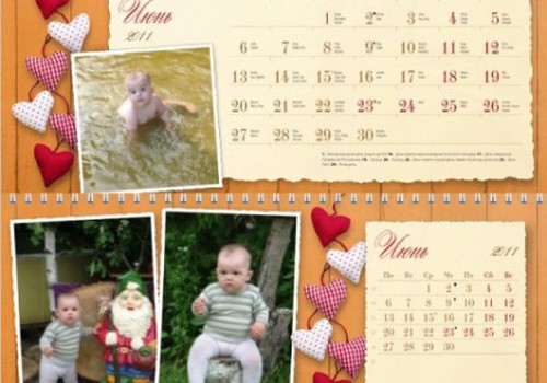 Волшебная идея для подарка – календарь с фотографиями внуков